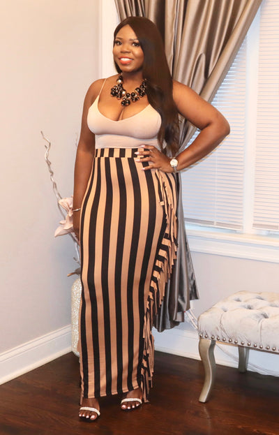 SASSED | MAXI FRINGE SKIRT