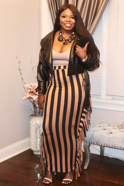 SASSED | MAXI FRINGE SKIRT