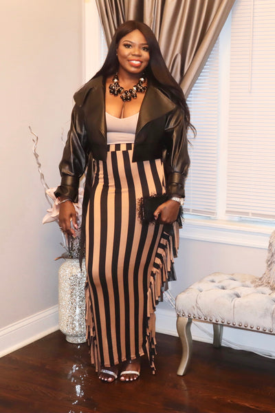 SASSED | MAXI FRINGE SKIRT