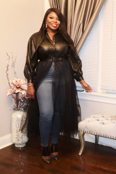FALL NIGHT | FAUX LEATHER JACKET