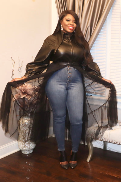 FALL NIGHT | FAUX LEATHER JACKET