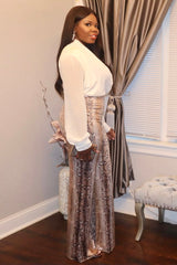 DRIPPING IN GOLD | WIDE LEG PANTS