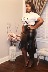 CHIC & SASSI | MIDI HIGH-LOW SKIRT